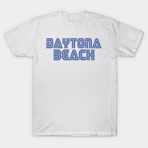 Daytona Beach Florida Video Game Font T-Shirt-TOZ